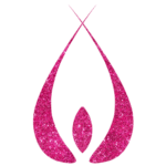 Logo Okanae rose paillettes et star powder